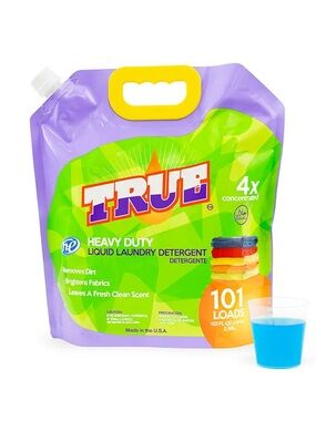 TRUE Heavy Duty Liquid Laundry Detergent - Purple & Green